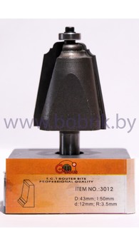Фрезы Globus галтельные с калевкой 3012 G